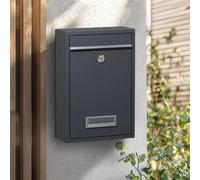 Urna metálica para votaciones, buzón de sugerencias con cerradura y llave, buzón de entrega perforado para uso en el hogar, oficina, centros de atención al cliente(Black,10.31 * 3.26 * 13.77in)