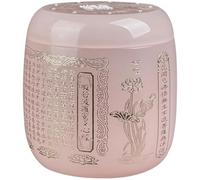 Urna para Cenizas Columbario De Vidrio Rosa Fresco, Grabado del Sutra del Corazón, con Marco para Fotos, Urna funeraria Urna De Alta Gama para El Hogar