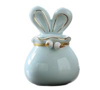 Urna para Cenizas De Conejo, Urnas De Cerámica para Perros, Urnas para Animales, Caja para Cremación De Mascotas, Cenizas Conmemorativas(Azul)