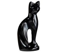 Urna para Cenizas de Gato Mascotas Conmemorativa, Gato Negro 9" | recipiente, cofre animales, caja conservación, escultura decorativa, condolencia duelo regalo recuerdo, pérdida, deco