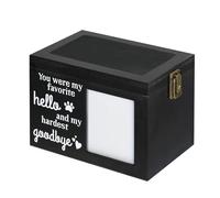 Urna para cenizas de mascotas, caja conmemorativa con marco de fotos, urna conmemorativa para cenizas de perros o gatos grandes, urna de cremación para mascotas perdidas