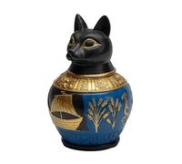 Urna para cenizas de mascotas | Caja conmemorativa para mascotas | Tarro espiritual de resina egipcia para el duelo, estante para honrar la pérdida del hogar, escritorio, recuerdo, apreciar recuerdos