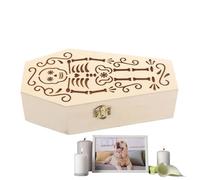 Urna para Cenizas de Perro de Estilo Retro | Caja de Madera para Cenizas de Mascotas | Ataúd para Cenizas de Mascotas para el hogar Urna - para Cenizas de Gato Vintage Caja de Madera cenicero