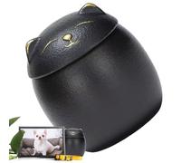 Urna para Cenizas de Perro,Urna de Recuerdo de Cremación para Gato en Cerámica | Caja Memoria Estanqueidad Decorativa para Estante Chimenea Ceremonia Yeso Huella Mascota