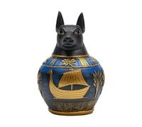 Urna para cenizas de perros - Resina egipcia 13,3 x 11,5 x 21 cm | Tarro espiritual conmemorativo para animales domésticos | Recuerdo de luto para escritorio y casa | Contenedor conmemorativo