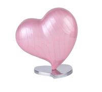 Urna para Cenizas Humanas Corazón Adultos Niños Conmemorativa, Rosa 6" | recipiente, cofre funerario, caja conservación, vasija decorativa, condolencia duelo regalo recuerdo deco, pérdida, simpatía