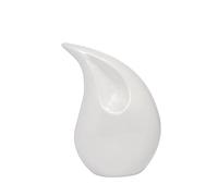Urna para Cenizas Humanas Lágrima Adultos Niños Conmemorativa, Blanco 8" | recipiente, cofre funerario, caja conservación, vasija decorativa, condolencia duelo regalo recuerdo deco, pérdida, simpatía