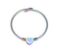 Urna para Cenizas Humanas/Mascotas Medallón De Corazón Pulseras De Cremación Titular De Cenizas Brazalete Conmemorativo Joyería De Regalo para Mujer Personalizada-Colorido-65mm