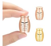 Urna para Cenizas humanas, pequeñas urnas de cremación para Cenizas, urnas de cremación para Cenizas humanas o Mascotas conmemorativas 2 Juegos (Oro Rosa&Oro Dios)