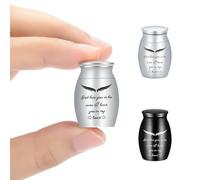 Urna para Cenizas humanas, pequeñas urnas de cremación para Cenizas, urnas de cremación para Cenizas humanas o Mascotas conmemorativas 2 Juegos (Dios, Plata, Negro)