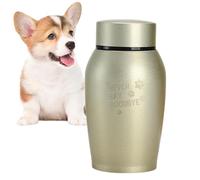 Urna para mascotas - Urna conmemorativa de cenizas para mascotas, urna de cremación de recuerdo pequeña de acero inoxidable, urna funeraria personal de metal para mascotas, gatos y perros o cenizas