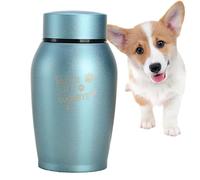 Urna para mascotas - Urna conmemorativa de cenizas para mascotas, urna de cremación de recuerdo pequeña de acero inoxidable, urna funeraria personal de metal para mascotas, gatos y perros o cenizas