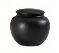 Urna pequeña urnas conmemorativas de cerámica Buen Sellado Duradero y fácil Guardar Urnas De Mascotas para Apto para Animales pequeños como Gatos Perros(Negro)