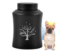 Urnas conmemorativas para mascotas - Recipiente de cenizas de acero inoxidable de 8.46 pulgadas, urna de cremación para mascotas sellada, recipiente de almacenamiento de mí