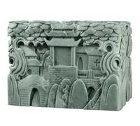 Urnas De Cremación Elegante Palacio De Holy Fairyland para Hombres Y Mujeres Urn, Caja De Ceniza De Jade Verde Lushan Tallada A Mano, Recuerdos del Cementerio