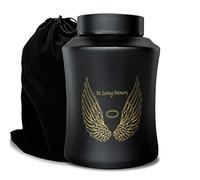 Urnas de cremación Grandes de hasta 160 Libras para Cenizas humanas Adultas, alas de ángel en Memoria Amorosa, urna funeraria Decorativa para Cenizas Masculinas y Femeninas con Bolsa de Terciopelo