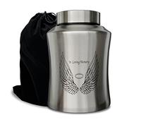Urnas de cremación Grandes de hasta 160 Libras para Cenizas humanas Adultas, alas de ángel en Memoria Amorosa, urna funeraria Decorativa para Cenizas Masculinas y Femeninas con Bolsa de Terciopelo