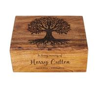 Urnas de cremación grandes de madera para cenizas humanas, urnas conmemorativas personalizadas para adultos, caja de entierro del árbol de la vida para hombres y mujeres, recuerdo funerario
