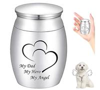 Urnas de cremación, mini urnas para cenizas humanas, pequeño recuerdo para cenizas de papá, 1, 6 pulgadas, pequeño para adultos, acero inoxidable, funeral, mi papá, mi ángel, cremación, funeral