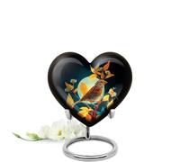 Urnas de cremación Sparrow Little para cenizas adultas, pequeñas urnas de recuerdo para cenizas humanas, mini urna negra para mamá y papá, urna en miniatura para hombre adulto, 3 pulgadas