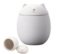 Urnas de gato para cenizas - Lindas urnas de cenizas de animales para perro, caja de recuerdos de cremación impermeable para estante, mantel, mesa de juguetes pequeños, collar de ceremonia, yeso