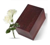 Urnas de madera para cenizas humanas, adultos, machos y mujeres, urnas de madera para cenizas, hombres y mujeres, capacidad para cenizas de un humano de hasta 110 kg (cereza)