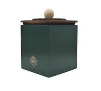 Urnas de madera para mascotas, cajas conmemorativas de mascotas de alta gama, urnas para perros y cenizas para almacenar cenizas de gatos y perros (verde, bloques)