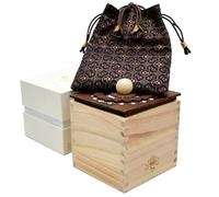 Urnas de madera para mascotas para perros y gatos, urna de cremación para mascotas, diseño de loto con forro de terciopelo y bolsa de almacenamiento de brocado de canción (colores primarios)