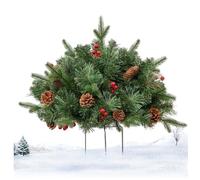 Urnas de Navidad Decoración - Ramas Exteriores Festivas, Relleno de luz Brillante | Acento Festivo Decorativo estacional -Exposición para Patio Jardín - Natividad Cementerio Fuera