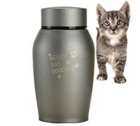 Urnas de recuerdo para mascotas - Pequeñas urnas de recuerdo de acero inoxidable para cenizas - Metal duradero que comparte la urna funeraria personal para gatos domésticos y perros cenizas humanas