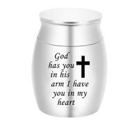 Urnas De Recuerdo Pequeñas - Urna De Cremación De Metal Para Mascotas, Elegante Monumento De Acero Inoxidable, Solución De Almacenamiento De Ceniza De Ceniza De Diseño Portátil | Hermosa