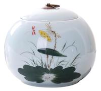 Urnas for mascotas Handicrafts, urna de cremación hecha a mano for cenizas de adultos, urna de cerámica for cenizas con patrón de paisaje pintado a mano, urna de entierro mediana for cenizas humanas,