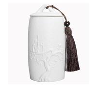 Urnas for mascotas Handicrafts, urnas pequeñas for cenizas for adultos, mini urna funeraria for mascotas, urnas de recuerdo de cerámica de mano pequeña for cenizas de mascotas/perros/gatos(White,Pflau