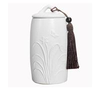 Urnas for mascotas Handicrafts, urnas pequeñas for cenizas for adultos, mini urna funeraria for mascotas, urnas de recuerdo de cerámica de mano pequeña for cenizas de mascotas/perros/gatos(White,Orchi