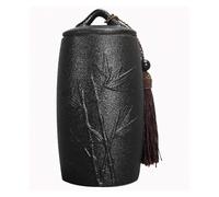 Urnas for mascotas Handicrafts, urnas pequeñas for cenizas for adultos, mini urna funeraria for mascotas, urnas de recuerdo de cerámica de mano pequeña for cenizas de mascotas/perros/gatos(Black,Bambu