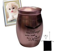 Urnas funerarias para Mascotas | Urnas pequeñas de Recuerdo para Cenizas,urnas de cremación de Acero Inoxidable para Cenizas Pet Memorial Ashes Urn Memorial Ashes Holder para Gatos y Perros