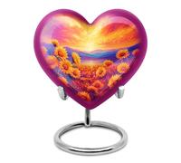 Urnas moradas de girasol para cenizas de adultos, pequeña urna de recuerdo para hombres y mujeres, urnas rosas pequeñas de 3 pulgadas para cenizas humanas, hombre adulto, urna de cremación para