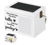 Urnas para mascotas para perros, urnas de madera para cenizas, urna para cenizas de mascotas con marco de fotos, caja de urna de recuerdo conmemorativo, cremación para recuerdo de pérdidas, color bla