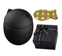 Urnas para mascotas, urnas para gatos, urnas de animales para gatos, urna de silicona personalizada, urna de recordatorio para mascotas DIY con grabado del nombre, fecha y cita de tu mascota (negro,