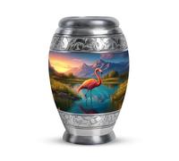 Urnas pequeñas de recuerdo de flamenco para cenizas humanas para mujer, mini urnas azules para hermano y hermana adultos, urna conmemorativa funeraria para hombres y mujeres, pequeña urna de cremación