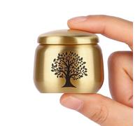 Urnas pequeñas para Cenizas humanas, Juego de 1, Mini urnas para Cenizas Hechas de latón con patrón de árbol de la Vida, pequeñas urnas de Recuerdo de cremación, Capacidad 2,5 Pulgadas cúbicos