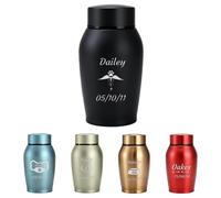 Urnas personalizadas de acero inoxidable para mascotas, recuerdos personalizados de acero para gatos y perros, personalizado en urna para cenizas, frascos conmemorativos metálicos para gatos y perros