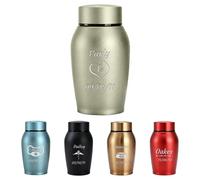 Urnas personalizadas de acero inoxidable para mascotas, recuerdos personalizados de acero para gatos y perros, personalizado en urna para cenizas, frascos conmemorativos metálicos para gatos y perros