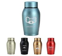 Urnas personalizadas de acero inoxidable para mascotas, recuerdos personalizados de acero para gatos y perros, personalizado en urna para cenizas, frascos conmemorativos metálicos para gatos y perros