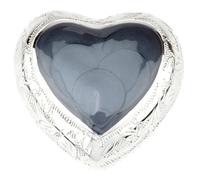 Urns UK Heart Keepsake Epping-Urna de Metal para Cenizas de cremación, latón, Gris, 12 x 7.5 x 12 cm