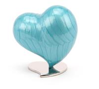 Urns UK Urna para Cenizas de cremación, corazón, grande, Verde Azulado Watford