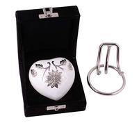 UrnsWithLove Urna de cremación con Forma de corazón para Cenizas, con Caja y Soporte