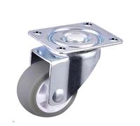 URNSXVFI 4 Paquete Mini TPE Ruedas con Freno - 1" 1.25" 1.5" 2" Silencioso Universal Ruedas para Muebles - Gris Goma de Alta Resistencia Fácil Glide para rodamiento Suave