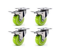 URNSXVFI Juego de 4 Acero Inoxidable Ruedas giratorias - De Alta Resistencia Ruedas para Carro para Muebles Carrito y Equipos - Versátil y para Fácil Movimiento