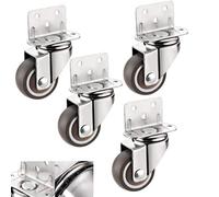 URNSXVFI Juego de 4 Universal 2" Ruedas para carros360° Giratorio Ruedas para Muebles para ChairsCartsBaby Cots - Easy-MoveL-Type Diseño para Movilidad Suave